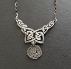 Vintage Celtic Design Sterling Silver Arts and Crafts Necklace