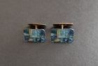 David Andersen Norway Sterling Enamel Seasons Spring Cuff Links D-A