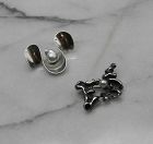 Choice of Russell Secrest Sterling w/ Pearl Brooches Vintage Modernist