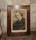 Elbert Hubbard Photograph In Original Signed ROYCROFT Oak Frame
