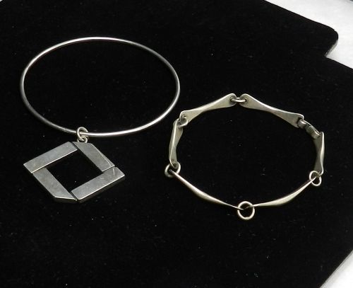 MCM C Leslie Smith Choice Sterling Bangle and or Link Bracelet & Charm