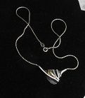 N E From Sterling & Gold Modernist Pendant Necklace Niels Erik Denmark