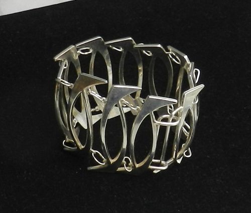 Norway Rare Gine Sommerfelt for Tostrup Modernist Sterling Bracelet