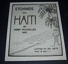 HIRST MILHOLLEN, ETCHINGS OF HAITI, 1937