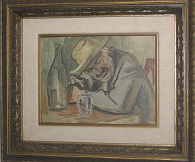 MARCO NOVATI, OLD MAN DRINKING, 1940S
