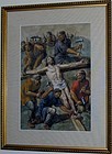 19th CENTURY ITALIAN WC, CHRIST NAILED TO THE CROSS