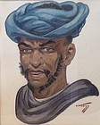 HANS KLEISS PORTRAIT OF A BERBER MAN FROM MOROCCO