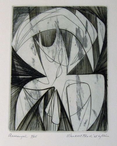 WENDELL H. BLACK "ARCHANGEL" COPPER ENGRAVING 1965