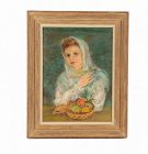 LILY HARMON  "MIRIAM and FRUIT" ORIGINAL PAINTING 1943