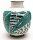 EDOUARD CAZAUX ART DECO VASE CRACKLE GLAZE 1930