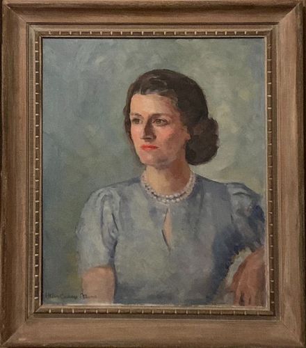 HELEN COOLIDGE ADAMS MID CENTURY OIL PAINTING ON CANVAS