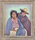 JOSEPH MARGULIES MEXICAN COUPLE MIDCENTURY OIL PAINTING