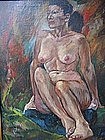 DAVID DAY, "NUDE", OIL ON CANVAS, 1948