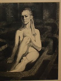 Fred Berger, Chicago, Nude Charcoal.