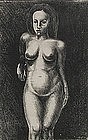 Julius Pommer, Untitled Nude Lithograph, circa 1930