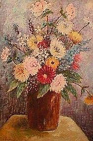 GIORGI MANUILOV, FLORAL STILL LIFE, CIRCA 1940