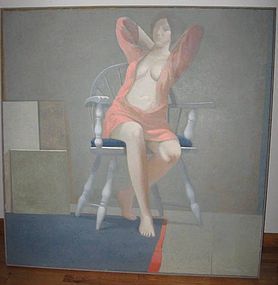 JAMES HENNESSEY, "ROBE", LARGE ORIGINAL OIL PAINTING