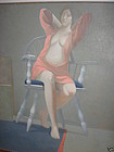 JAMES HENNESSEY, "ROBE", LARGE ORIGINAL OIL PAINTING