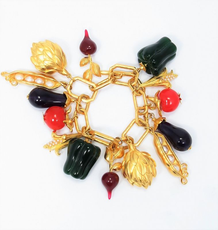 Rare Vintage Karl Lagerfeld Mixed Vegetable bracelet (item #1444910)