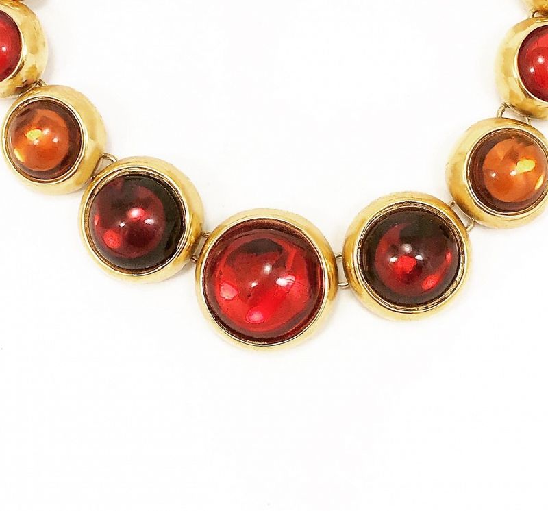 Vintage Yves Saint Laurent Cabochon Necklace (item #1445169)