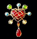 Christian Lacroix  Giant Heart Brooch