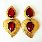 Iconic Yves Saint Laurent Heart Earrings