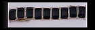 David Andersen sterling black enamel panel bracelet