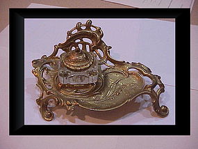 Louise XVI inkwell & stand Virginia Metalcrafters