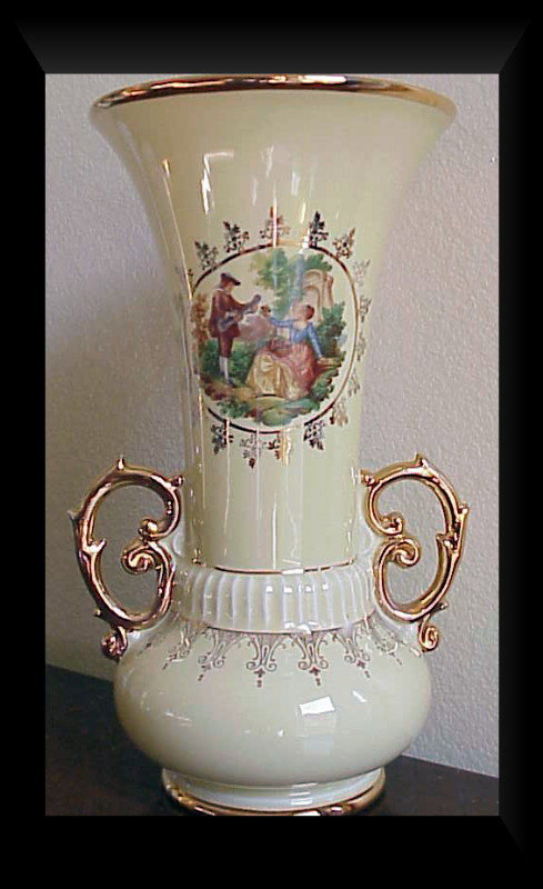 Abingdon Baden vase (520/9H/1940-48) decals &amp; trim