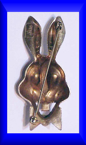 Karu Fifth Avenue whimsical smiling rabbit brooch