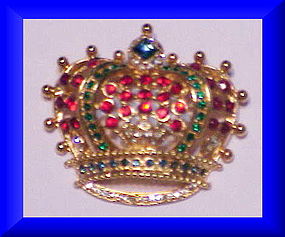 KJL Swarovski crystal crown brooch (Limited edition)