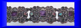 Matilde Eugenia Poulat style sterling bracelet + stones