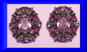 Hollycraft 1950 pastel earrings.