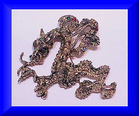 Cyvra figural dragon brooch pendant -1964- large