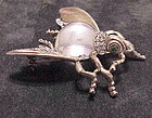 Trifari Alfred Philippe sterling jelly belly fly brooch