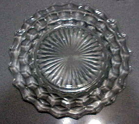 Fostoria American 9 1/2" dinner plate- clear