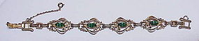 Barclay bracelet with green stones