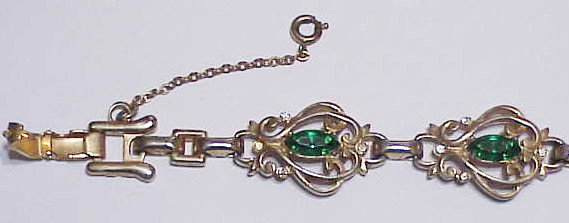 Barclay bracelet with green stones