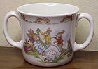 Royal Doulton Bunnykins rabbit scene hug a mug mug