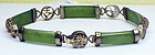 14K yellow gold jade bracelet  (vintage)