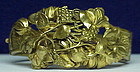 Victorian dore gold  washed metal bangle bracelet