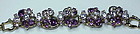 Juliana "shades of purple" stones bracelet & earrings