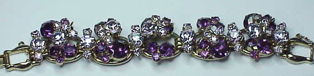 Juliana "shades of purple" stones bracelet & earrings