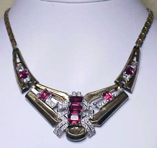 McClelland Barclay &quot;V Shaped&quot; ruby necklace