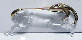 Gazelle sterling vermeil Jelly Belly brooch