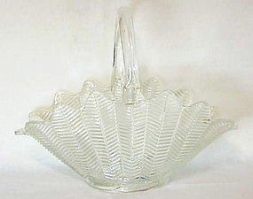 Ribbed feather /fern pattern EAPG BASKET