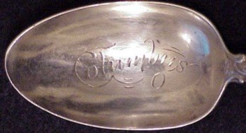 Sterling souvenir spoon: Columbus Ohio