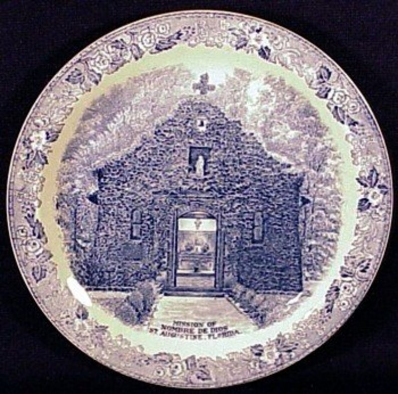 Meakin Staffordshire St. Augustine, Florida plate
