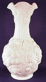 Imperial Loganberry 9" milk glass vase.