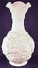 Imperial Loganberry 9" milk glass vase.